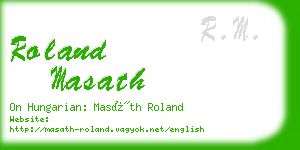 roland masath business card